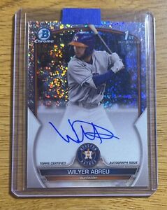 New Listing2023 1st Bowman Chrome Wilyer Abreu Speckle Refractor Auto #/299 Boston Red Sox