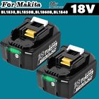 2PACK for Makita 18V Lithium-Ion 6.0Ah Battery (BL1860B BL1850 BL1840 Power tool
