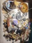 junk drawer Lot Knives Coins Watches Buttons Some Vintage