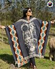 Alpaca Poncho (Timber Wolf Pack II) Handcrafted by Indigenous hands.