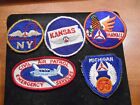 Lot Of Five Vintage Civil Air Patrol Patches Michigan Hawaii Kansas New York