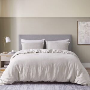 100% Linen Duvet Cover Set Pure Natural French Flax Natural Linen, King