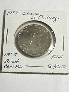 1958 Ghana 2 Shillings - 'Proof'