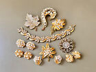 Vintage Jewelry Lot, All CROWN TRIFARI, 2 ALFRED PHILIPPE, Faux Pearl & Clear!