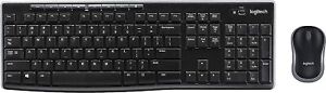 Logitech Wireless Combo MK270 with Keyboard and Mouse, 2.4 GHz Wireless - Black