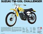 1974 SUZUKI TM-125L CHALLENGER SALES SPECS AD/ BROCHURE