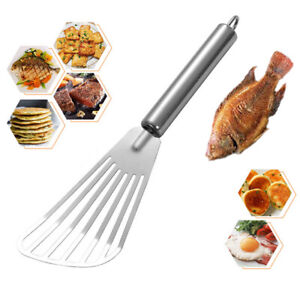 1PC Stainless Steel Slotted Fish Turner Spatula Flexible Kitchen Cooking Tool-'h