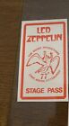 LED ZEPPELIN 1977 Pittsburgh Tour Stage Pass ROBERT PLANT Jimmy Page