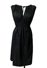 Ralph Lauren Dress Black 10 Cotton Shift W Tie Belt Sleeveless Career Church