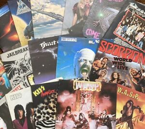 New ListingLot of 16 Classic 80s Heavy Metal Vinyl LPs Albums Collection Hair Glam Rock