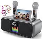 Karaoke Machine for Adults and Kids, with 2 Wireless Microphones, Portable