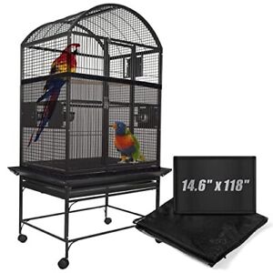 KFPPLXQ Bird Cage Netting Seed Catcher - Adjustable Bird Cage Skirt Seed Catc...