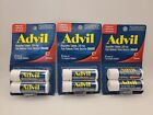 3 X Advil Ibuprofen 200 mg Travel Pocket 10 Coated Tablets Vial Pain Fever 07/25