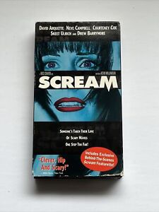 Scream (VHS, 1997) Drew Barrymore Blue Varient Cover Horror Gore Slasher