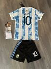 New Lionel Messi 2021 Argentina Copa American Jersey Youth (ages 6-7)  Size 24