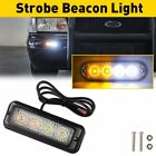 Amber/White 4LED Emergency Beacon Car Warning Hazard Flash Strobe Brake Light (For: MAN TGX)