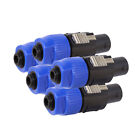6PCS DJ Speakon to 1/4 Adapter Connector NL4FC Male to 1/4 Inch Female Plug Ends