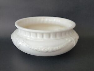 1927-1935 Roseville Pottery Off White Volpato Planter w/Swag Accents 7.75