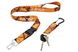 Realtree AP Blaze Camo Neck Lanyard W Quick Release & APB Orange Camo Key Ring