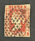 India 1854. 1a Deep Red Stamp (VFU)