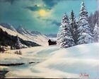  ANTHONY CASAY, Original Oil in Stretched Canvas, Signed, Rare Winter Scene!