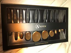 NUVIEW COSMETICS LIMITED EDITION EXCLUSIVE ELITE OVAL FACE 10 BRUSH SET SEPHORA
