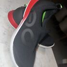 OOFOS OOmg Sport Shoes, Black,  Red Heel , Men US 10 EU 43