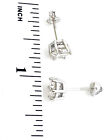 2 ctw Diamond Earrings Screw on Diamond Stud Earrings 2ct Silver  18k White Gold