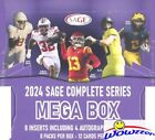 2024 Sage Football HUGE EXCLUSIVE Factory Sealed MEGA Box-4 AUTOS+92 ROOKIES!