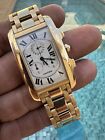 Gents Cartier Tank Americaine Chronograph 18ct Yellow Gold 26x45mm Ref 1730 Look