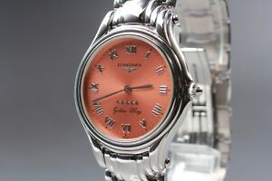 [Near Mint ] LONGINES 5 STAR Golden Wing L3.605.4 Salmon Pink Dial Men's Watch
