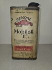 Vintage Antique GARGOYLE MOBIL OIL Type E FOR FORD CAR 1 gallon Tin Can
