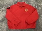 Polo Ralph Lauren Jacket Mens 2XL XXL Red Cotton Windbreaker Full Zip