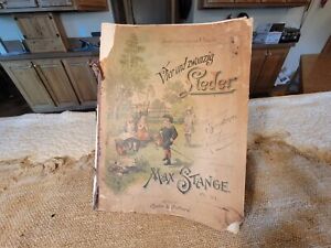 Antique German Sheet Music Songs for Piano and Voice