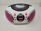 Hello Kitty CD Player Boombox Radio White Pink 2013 KT2026MBY Sanrio
