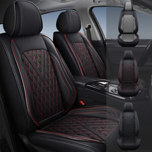 For Kia Rio 2013-2022 Car 2/5Pcs Seat Covers Protector Cushion Pad Faux Leather (For: 2023 Kia Rio)
