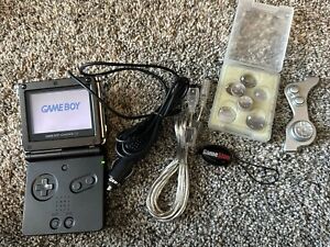 Nintendo Game Boy Advance SP Handheld System Silver Bundle AGS-001 TESTED