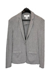 Magaschoni Womens M Heather Gray 1-Button Ponte Knit Blazer Jacket. Retail $112