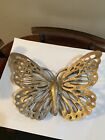 Gold Metal Double Butterfly Wall Hanging.