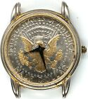 C mens Vintage Claremont Half Dollar Coin Analog Quartz Watch Parts Repair lot
