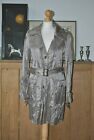 Project Moda Brown Bronze Shimmery Lightweight Retro Belted Trench Coat Size M