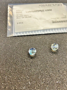 Swarovski Crystals: 8502 Bead 12mm Blue Aurora Borealis Effect