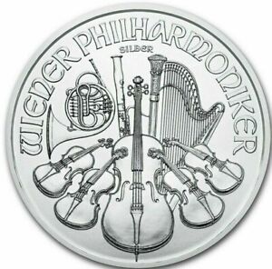 Austrian Silver Philharmonic Coin .999 2021 1 oz Fine Silver Bullion