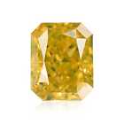 0.55 Carat Fancy Deep Yellow Loose Natural Diamond Radiant Cut SI1 GIA Certified