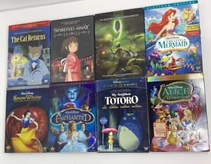 Lot of 8 Disney DVD Movies Most With Slipcovers Totoro 9 Snow White Alice