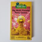 Big Bird's Favorite Party Games VHS Tape My Sesame Street Home Video Vtg 1988