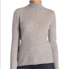 M MAGASCHONI Sweater L NWT 100% Cashmere Signature Turtleneck Dark Grey Heather