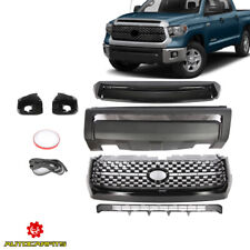 Fits Toyota Tundra 2014-2020 Front Grile/Bumper Cover/Side Bumper End Black 6PCS