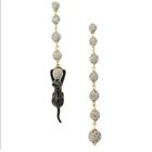 KATE SPADE • Gold House Cat Linear Mismatched Crystal Earrings