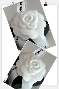 Lot Of 2 CHANEL Classic White Camellia Gift Packaging Flower Sticker New